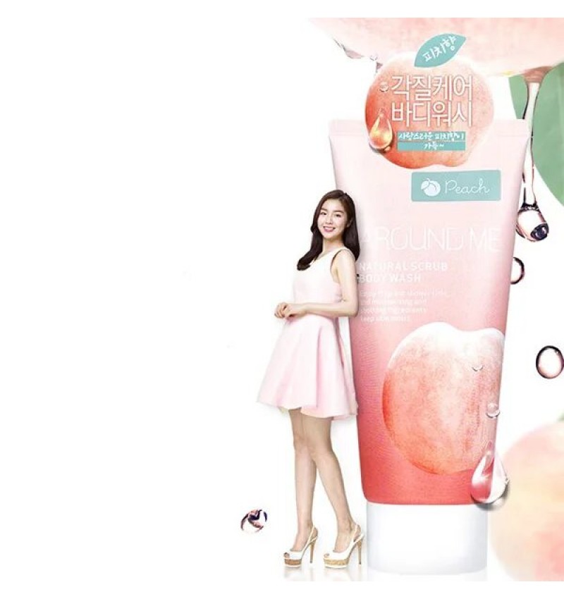 Around Me Скраб для тела / Natural Scrub Peach Body Wash, 200 мл.