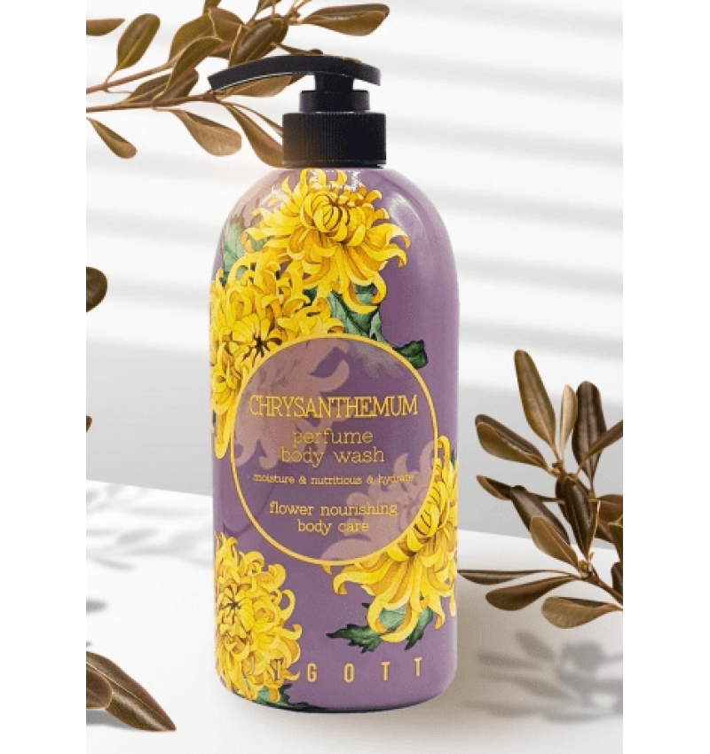 Jigott Парфюмированный гель для душа с экстрактом хризантемы / Chrysanthemum Perfume Body Wash, 750 мл.    