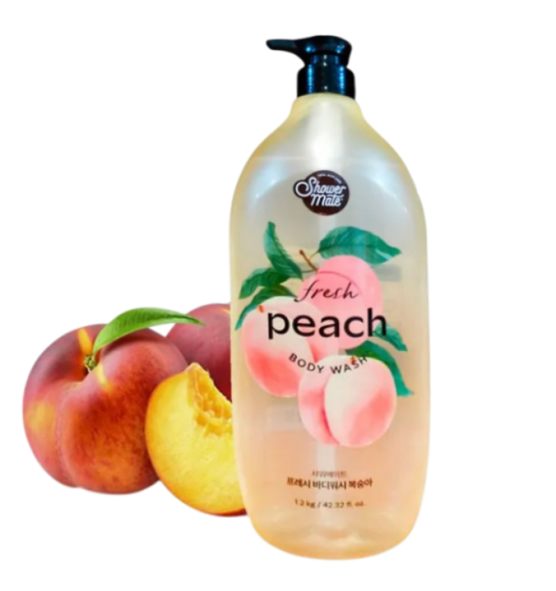 Aekyung Натуральный гель для душа с ароматом сочного персика Shower Mate Peach 1200мл
