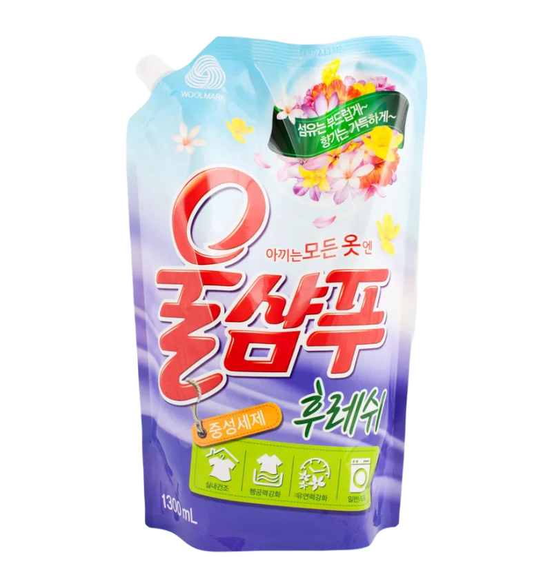 AEKYUNG Жидкое средство для стирки Свежесть / KeraSys Wool Shampoo Fresh, 1,2 л. мягкая упаковка