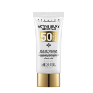 Medi-Peel Солнцезащитный крем с комплексом пептидов и шёлка Active Silky Sun Cream SPF50+PA+++ 50мл.