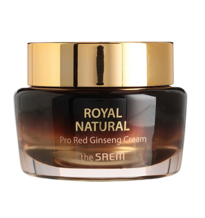The Saem Royal Natural Pro Red Ginseng Cream антивозрастной крем для лица с женьшенем 50мл.