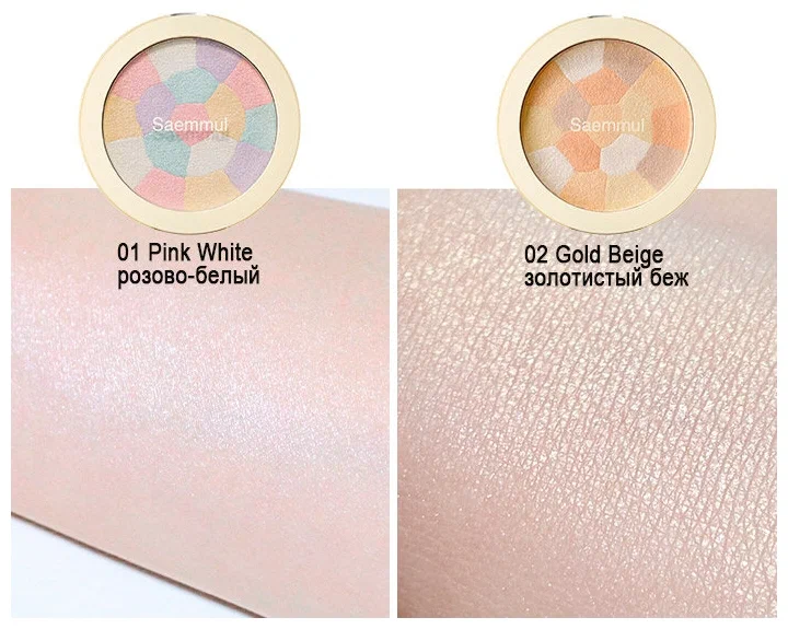 The Saem Хайлайтер для лица Saemmul Luminous Multi Highlighter 01 Pink White розово-белый 8гр