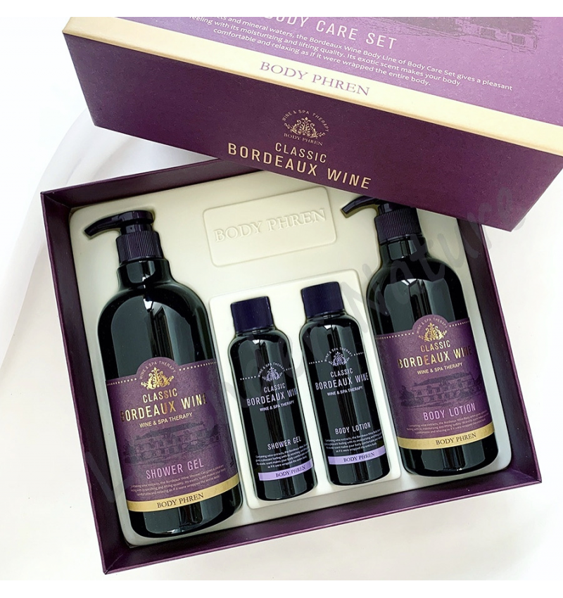 Welcos Набор для тела с экстрактом вина (Гель для душа+Лосьон) / Body Phren Classic Bordeaux Wine Body Care Set, 2 Set