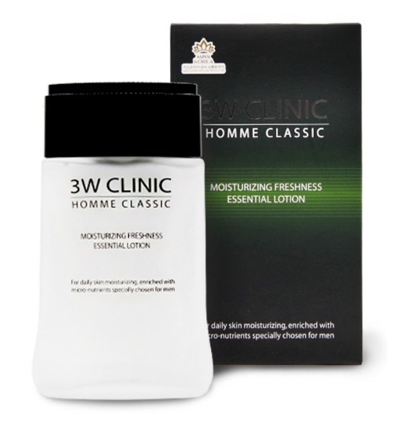 3W Clinic Увлажняющий лосьон для мужчин / Homme classic moist. Freshness essential lotion,150 мл.