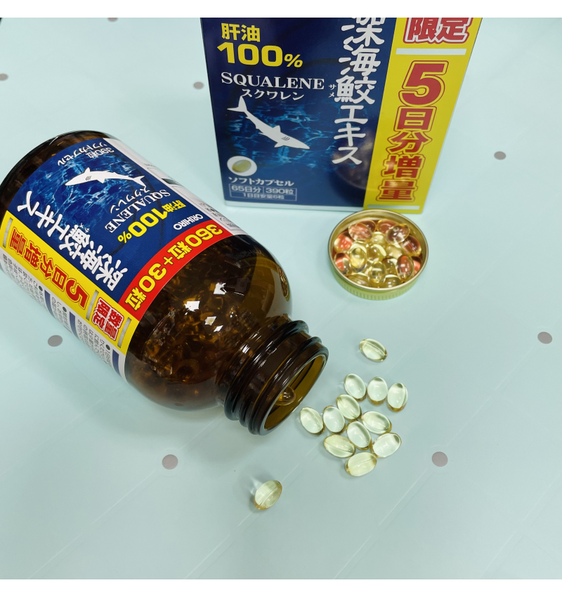 Orihiro Сквален - Масло печени глубоководной акулы / Squalene, 360+30 шт.