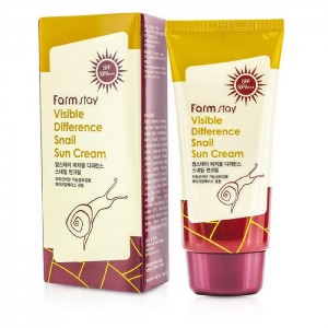 Солнцезащитный крем для лица с муцином улитки / Visible Difference Snail Sun Cream SPF50+/PA+++