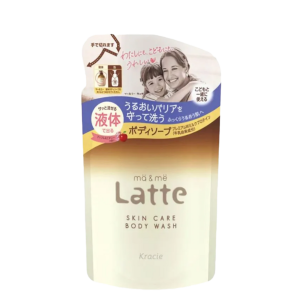 Kracie Жидкое мыло для тела на основе аминокислот с ароматом яблока и пиона, Ma & Me Latte Body Soap 360 мл. мягкая упаковка