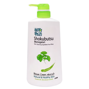 LION Shokubutsu Крем-гель для душа Гинко, Monogatari Ginkgo Shower Cream 500 мл.