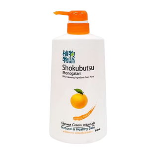 LION Shokubutsu Крем-гель для душа c апельсиновым маслом, Monogatari Shower Cream 500 мл.
