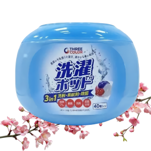 Three Color Капсулы для стирки с кондиционером парфюмированные с пятновыводителе Сакура 40 шт 600 гр