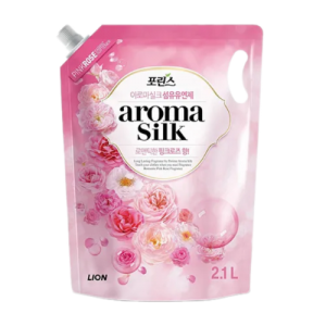 Lion Aroma Silk Pink Кондиционер для белья, аромат розы 2,1 л в мягкой упаковке на 70 стирок