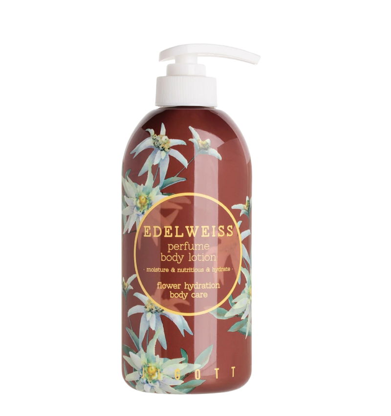 Jigott Парфюмированный лосьон для тела с экстрактом эдельвейса / Perfume Body Lotion Edelweiss, 500 мл. 