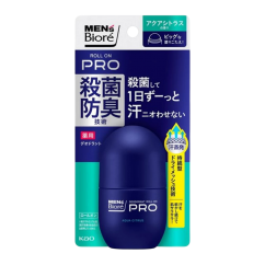 KAO Men's Biore Roll-on Pro Мужской дезодорант-антиперспирант с антибактериальным эффектом, роликовый, с аква-цитрусовым ароматом, 55 мл