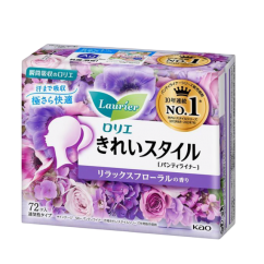 KAO Laurier Ежедневные гигиенические прокладки, с цветочным ароматом Beautiful Style Relax Floral 14см 72шт.