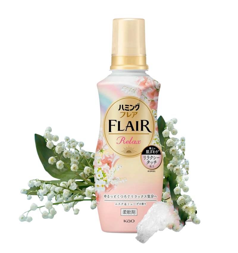 KAO Flair Кондиционер для белья концентрированный, с ароматом мускуса и ландыша Fragrance Relax  510мл