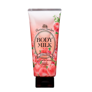 KOSE Глубокоувлажняющее молочко для тела со сладким ароматом персика Precious Garden Body Milk Honey Peach 200 г