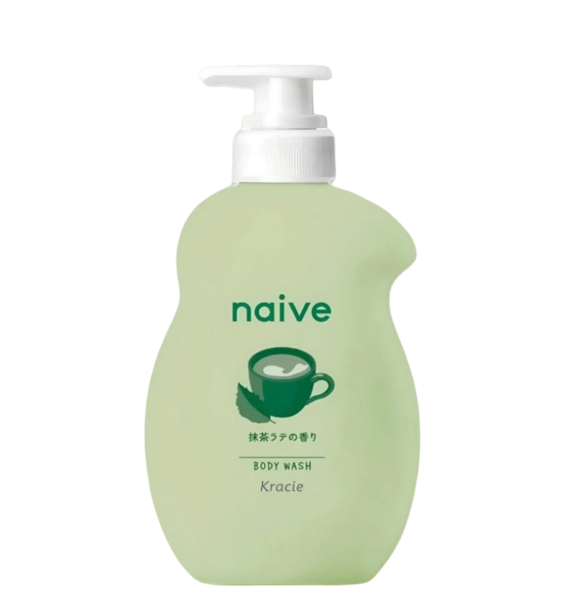 Kracie Жидкое мыло для тела с экстрактом зеленого чая, с ароматом матча-латте Naive Matcha Latte 530 мл