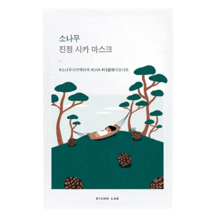 Round Lab Успокаивающая маска с экстрактами сосны и центеллы Pine Calming Cica Mask Sheet, 27 мл.