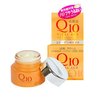 KOSE Увлажняющий крем для лица, с коэнзимом Q10 и морским коллагеном, / Vital Age Q10 Cream 40 гр.