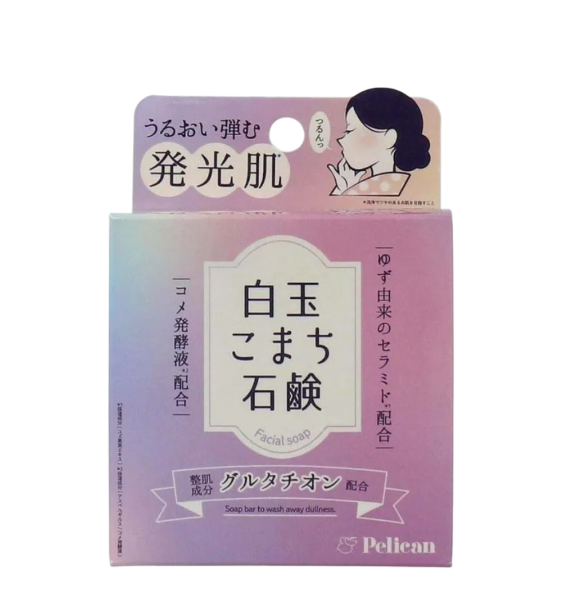 PELICAN Мыло для умывания с глутатионом, Shiratama Komachi Soap 80г.