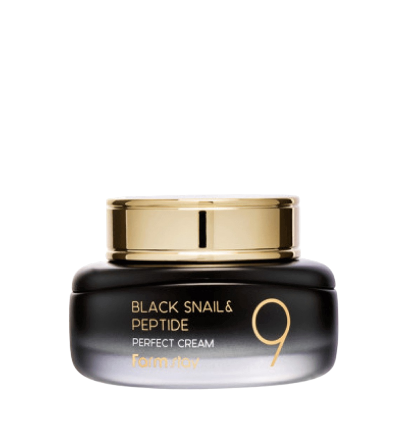 Farmstay Омолаживающий крем с муцином черной улитки и пептидами Black Snail & Peptide 9 Perfect 55мл