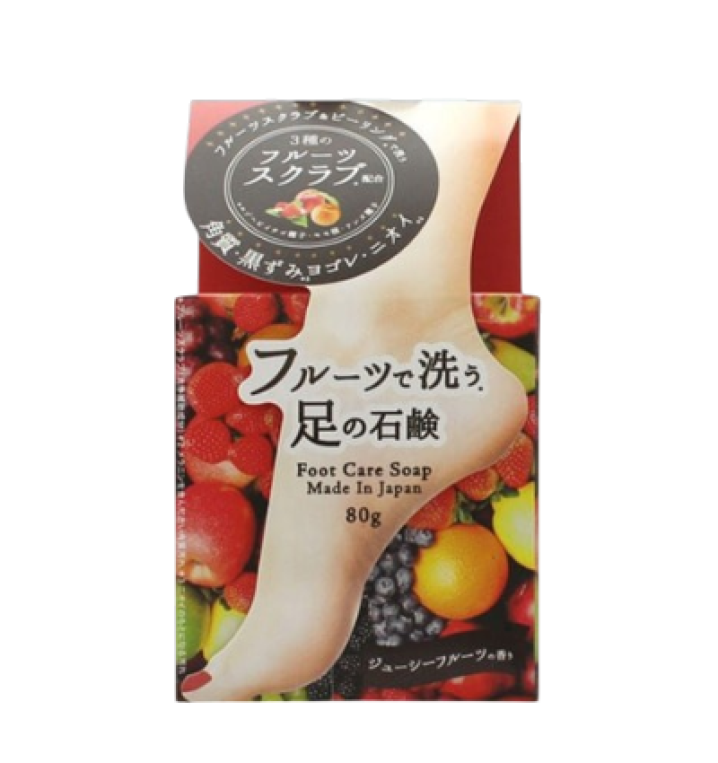 PELICAN Мыло-скраб для ног с вруктовыми кислотами, Fruit Washable Foot Care Soap 80г.