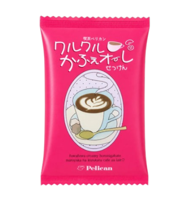PELICAN Мыло для тела c ароматом кофе с молоком, Kurukuru Cafe Au Lait 80г.