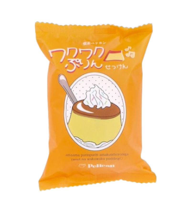 PELICAN Мыло для тела с ароматом карамельного пудинга, Wakuwaku Pudding 80г.