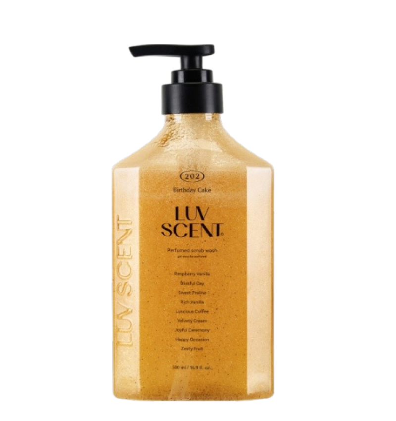 KeraSys Парфюмированный гель-скраб для душа Волшебный торт, Luv Scent Perfumed Scrub Wash 500 мл