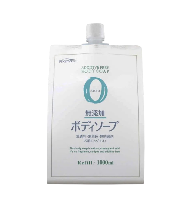 KUMANO YUSHI Pharmaact Additive-free Жидкое мыло для тела без добавок для чувствительной кожи 1л м/у