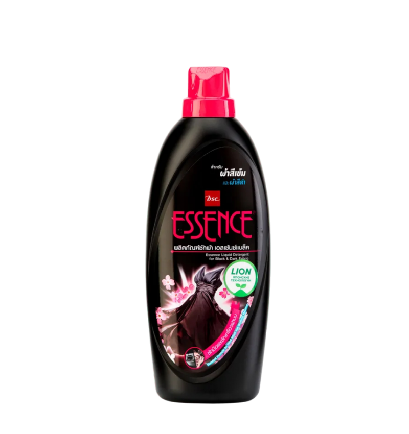 LION Essence Гель для стирки для темного и черного белья с цветочным ароматом 900 мл