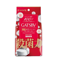 Mandom Мужской дезодорант-антиперспирант для всего тела в форме салфеток Gatsby Body Wipes с выраженным антибактериальным и охлаждающим эффектом Мыло, 30 шт