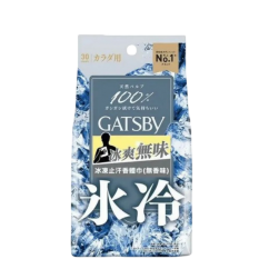 Mandom Мужской дезодорант-антиперспирант для всего тела в форме салфеток Gatsby Body Wipes с суперохлаждающим ментолом без аромата, 30 шт