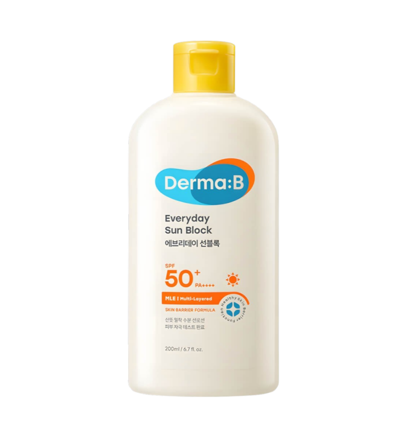 Derma:B Ламеллярный солнцезащитный лосьон для лица и тела Everyday Sun Block SPF50+ PA++++ 200мл