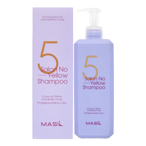 Masil 5 Тонирующий шампунь для осветленных волос, Salon No Yellow Shampoo 500мл