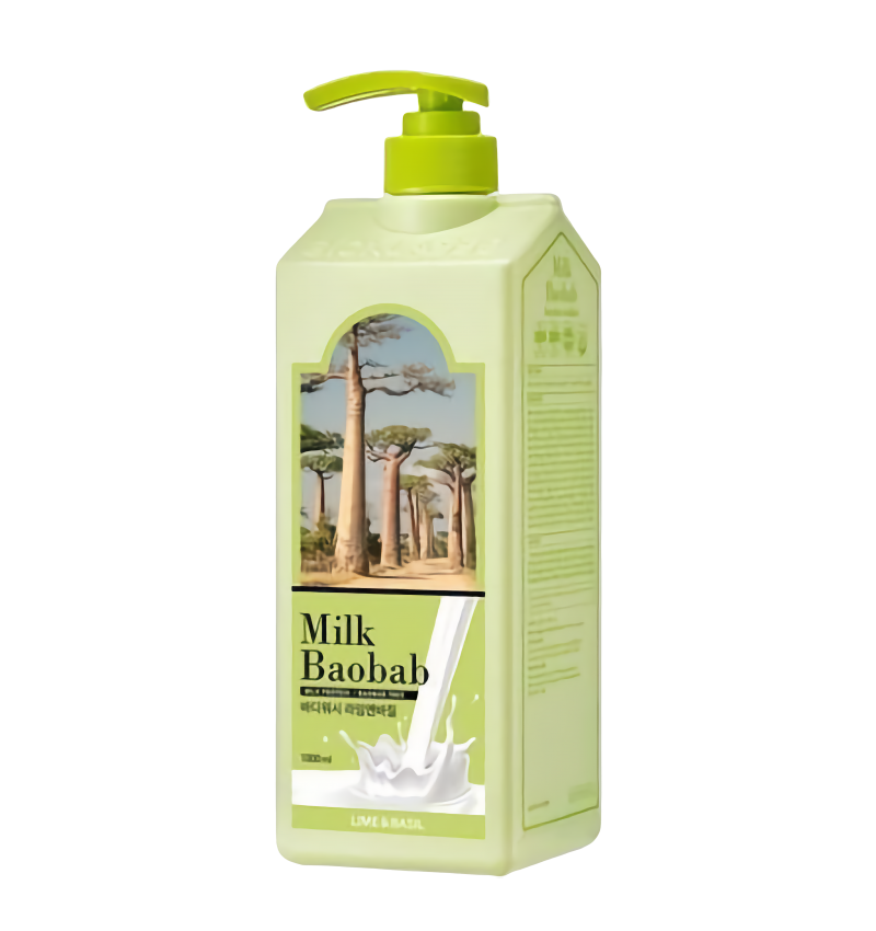 Milk Baobab Гель для душа с ароматом лайма, бергамота и базилика Lime & Basil, 1000 мл