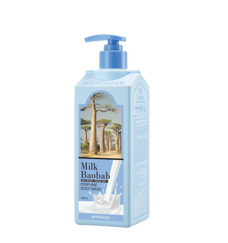 Milk Baobab Гель для душа с ароматом белого мускуса, Perfume Body Wash White Musk, 500 мл