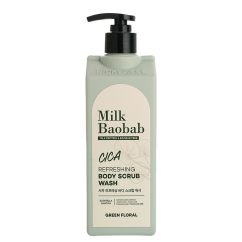 Milk Baobab Гель-скраб для душа освежающий с центеллой, Cica Body Scrub Wash, 500 мл
