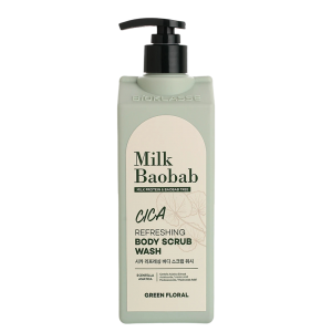 Milk Baobab Гель-скраб для душа освежающий с центеллой, Cica Body Scrub Wash, 500 мл