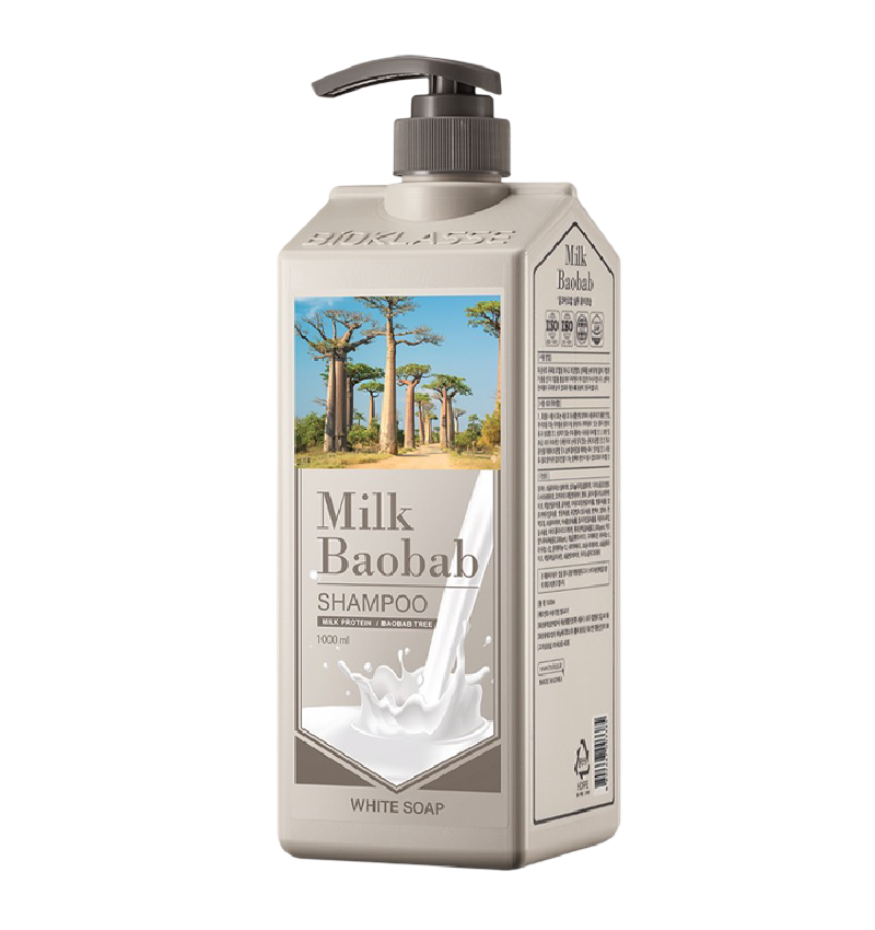 Milk Baobab Шампунь для волос с ароматом белого мыла, Original Shampoo White Soap, 1000 мл.