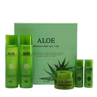 GIINSU Набор увлажняющий для лица уходовый с алоэ Skin Care Aloe Moisture, 3Set