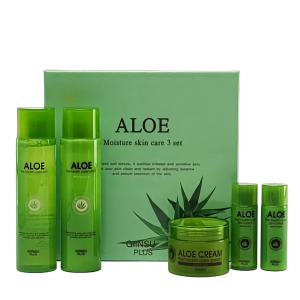 GIINSU Набор увлажняющий для лица уходовый с алоэ Skin Care Aloe Moisture, 3Set