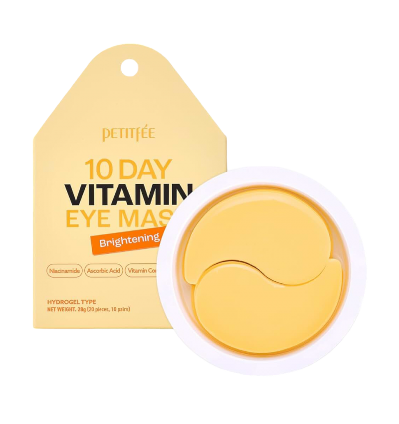 Petitfee Витаминные отбеливающие патчи 10 Day Vitamin Eye Mask Brightening 20шт