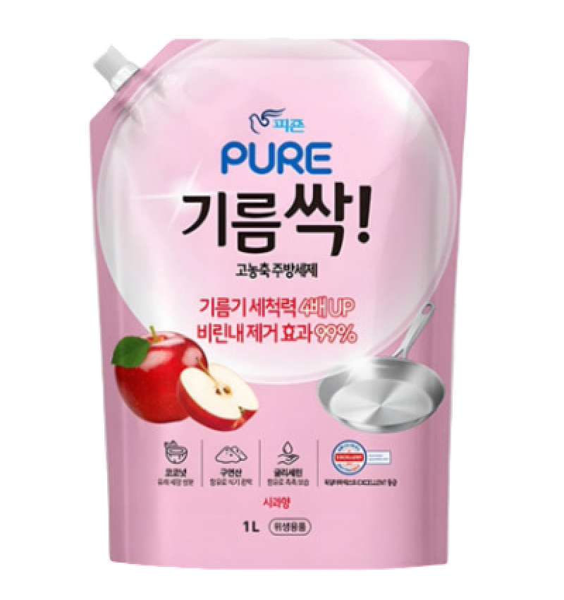 Pigeon Средство для мытья посуды "Яблоко" / Pure Apple Balm, 1000 мл. мягкая упаковка