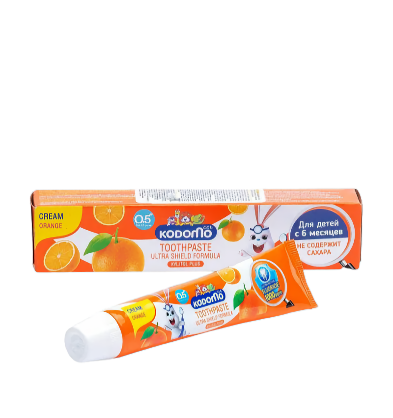 Lion KODOMO Детская зубная паста Апельсин, Ultra Shield Cream Orange, 40 гр.