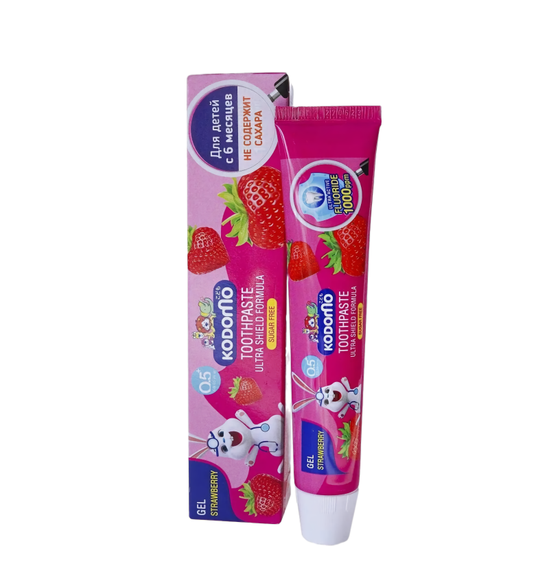 Lion Kodomo Детская зубная паста-гель от 6 месяцев Клубника, Sugar free Gel Strawberry, 40 гр