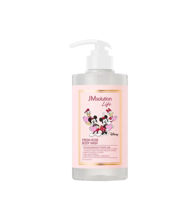 JMsolution Нежный парфюмированный гель для душа Life Disney Body Wash Fresh Rose 500мл.