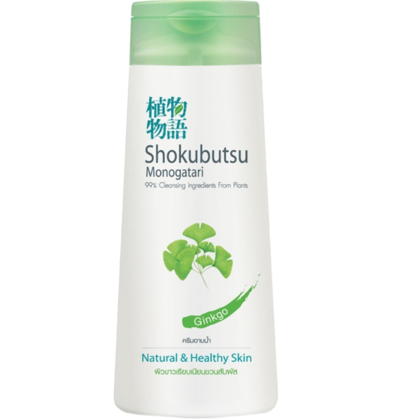 LION Shokubutsu Крем-гель для душа Гинко Monogatari Ginkgo Shower Cream 200 мл.