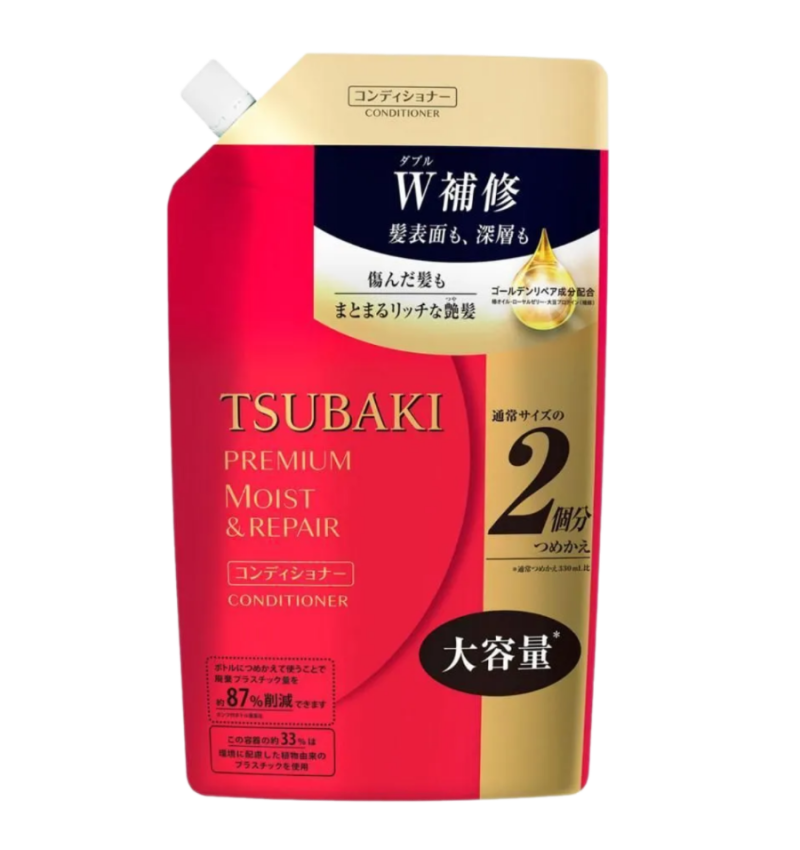 Shiseido Увлажняющий кондиционер для волос с маслом камелии Tsubaki Premium Moist 660 мл мягкая упаковка